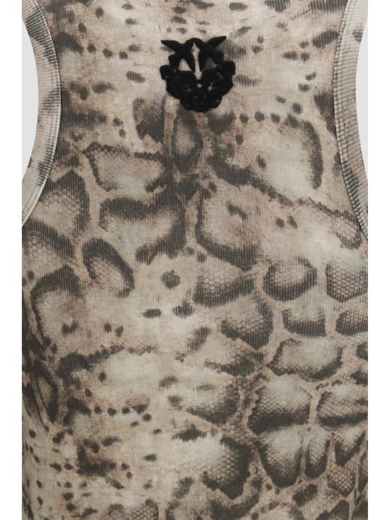 26SS 핑코 반팔 티셔츠 106919A3DP CZ9 BEIGE - PINKO