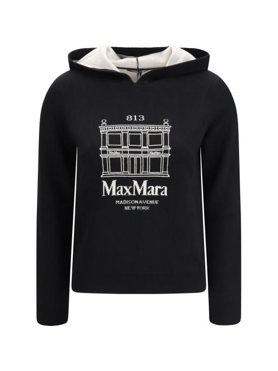 26SS 에스막스마라 후드 티셔츠 2619361201600 021 BLACK