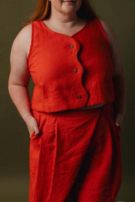  Pamut Apparel USA 탑 Pamut Apparel Usa 웨이비  리넨 - OTHER BRANDS