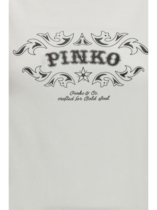 26SS 핑코 반팔 티셔츠 106902A3C2 ZZ1 WHITE - PINKO