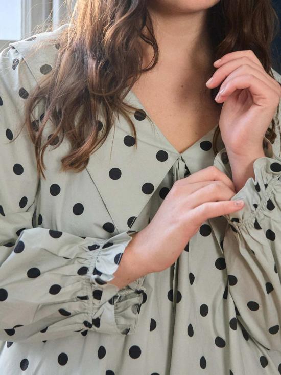  Lisa Says Gah 숏 원피스 리사 세이즈 가 민트 칩 도트 리 드레스 - OTHER BRANDS