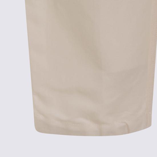  브루넬로 쿠치넬리 스트레이트 팬츠 Brunello Cucinelli 린넨 코튼 블렌드 팬츠 - BRUNELLO CUCINELLI