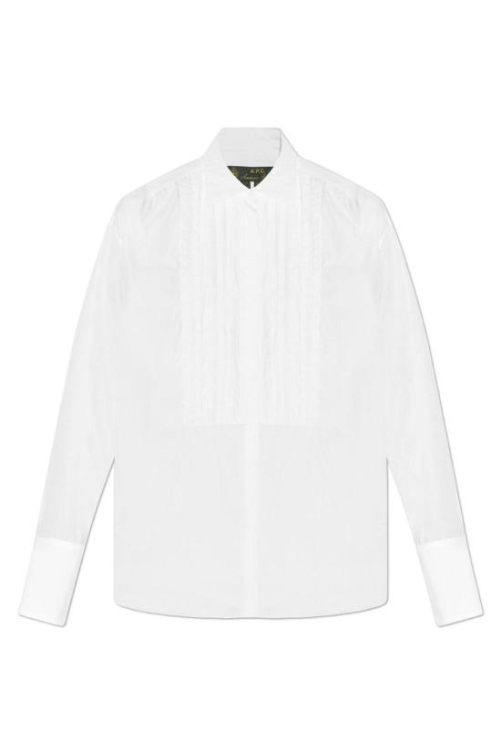 아페쎄 탑 A.P.C. 단테 플리츠 셔츠 화이트