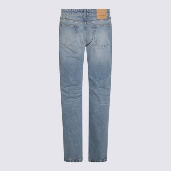  아미 데님 팬츠 알렉상드르 마티우시 코튼 데님 진 블루 - AMI