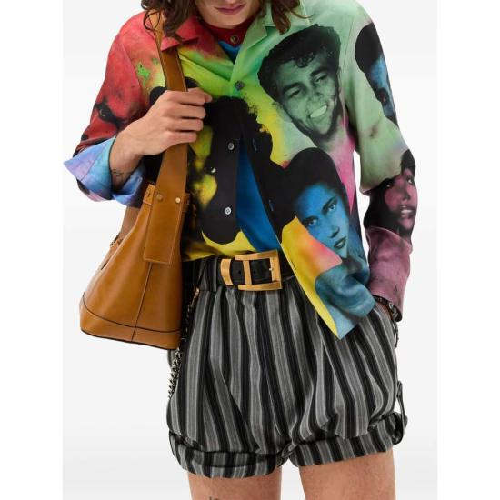  베르사체 긴팔 티셔츠 더 파티 롱 슬리브 셔츠 블루/그린 - VERSACE