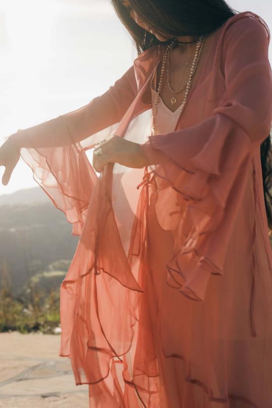  My Store 라운지 웨어 내 가게 석양 연꽃 하늘의 여사제 로브 - SONG OF THE SERPENTS