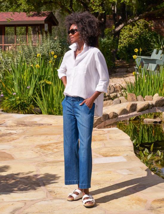  프랭크 앤 에일린 데님 팬츠 프랭크 & 아일린 웨스트포트 이탈리안 데님 치노 팬츠 1968 워싱 - FRANK & EILEEN