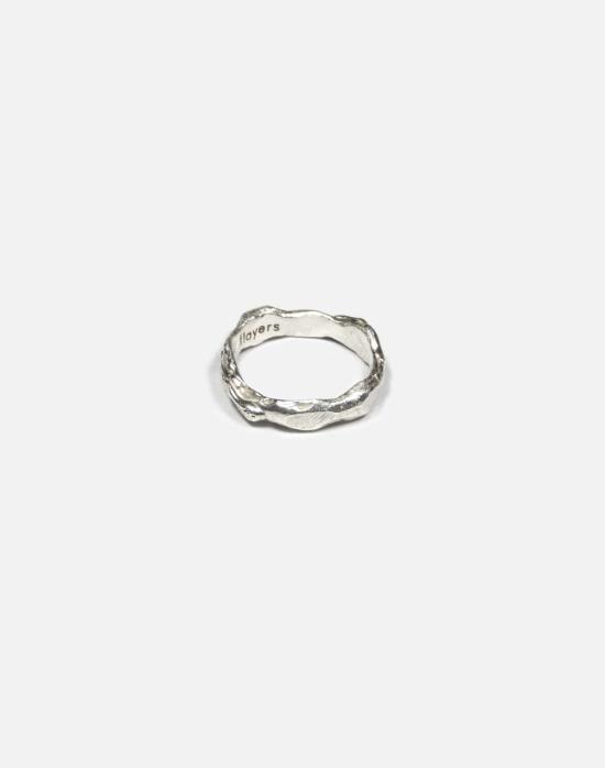  레이어스 반지 실버 얇은 조각  밴드 라바 링 - LLAYERS
