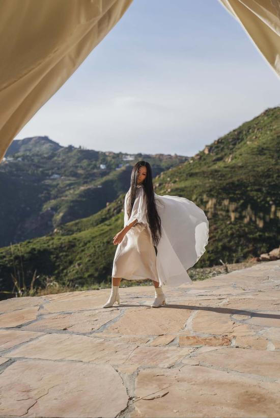  Song of the Serpents 롱 원피스 내 스토어 댄스 오브 데스티니 라이징 케이프릿 화이트 - OTHER BRANDS