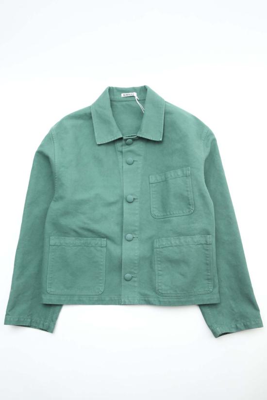  오라리 자켓 오럴리 가먼트 다이드 오가닉 코튼 헤비 트윌 숏 워크 재킷