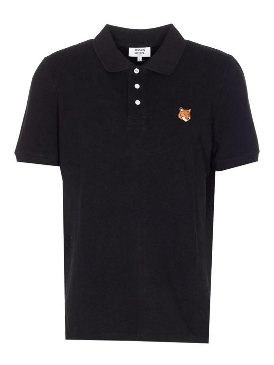 26SS 메종키츠네 폭스 헤드 레귤러 폴로 티셔츠 PM00209KP0002BLACK Black