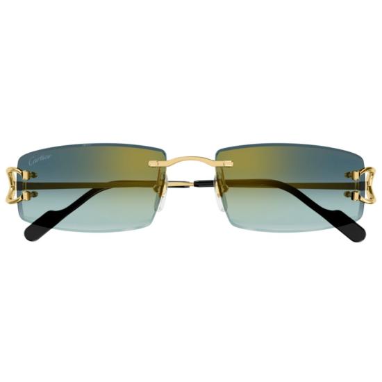 26SS 까르띠에 선글라스 CT0465S 003 GOLD GOLD GREEN - CARTIER