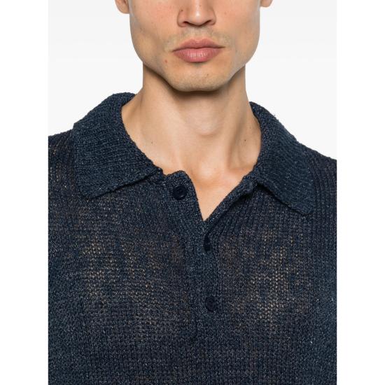 26SS 선플라워 폴로 티셔츠 3080 LINEN NAVY BLUE - SUNFLOWER