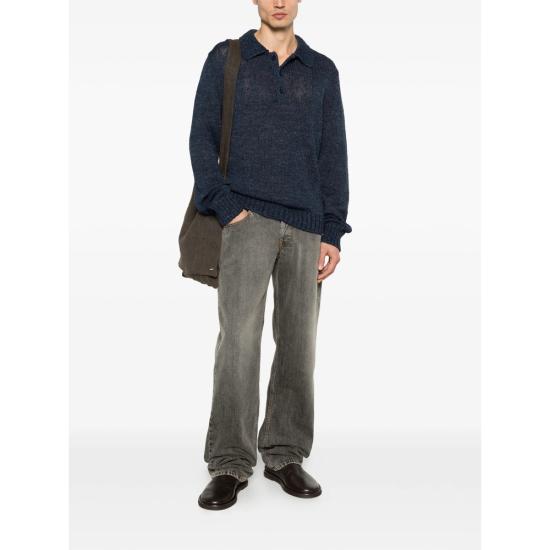 26SS 선플라워 폴로 티셔츠 3080 LINEN NAVY BLUE - SUNFLOWER
