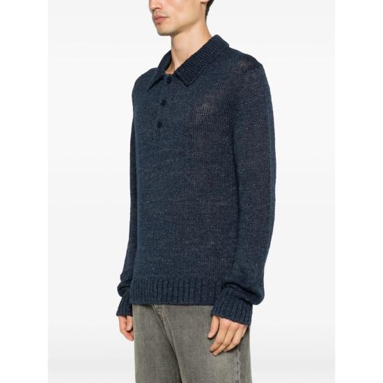26SS 선플라워 폴로 티셔츠 3080 LINEN NAVY BLUE - SUNFLOWER