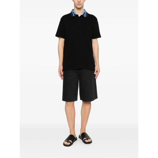 26SS 베르사체 폴로 티셔츠 80GAGT13 CJ01T 899 BLACK - VERSACE