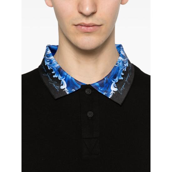 26SS 베르사체 폴로 티셔츠 80GAGT13 CJ01T 899 BLACK - VERSACE