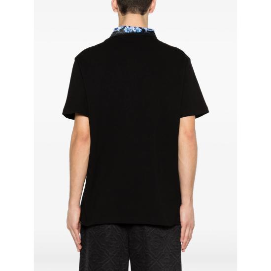 26SS 베르사체 폴로 티셔츠 80GAGT13 CJ01T 899 BLACK - VERSACE