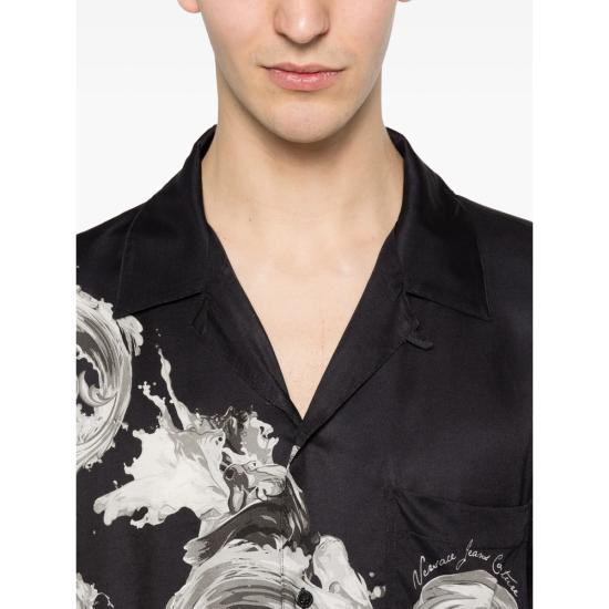 26SS 베르사체 반팔 셔츠 80GAL2BB NS786 V22 BLACK - VERSACE