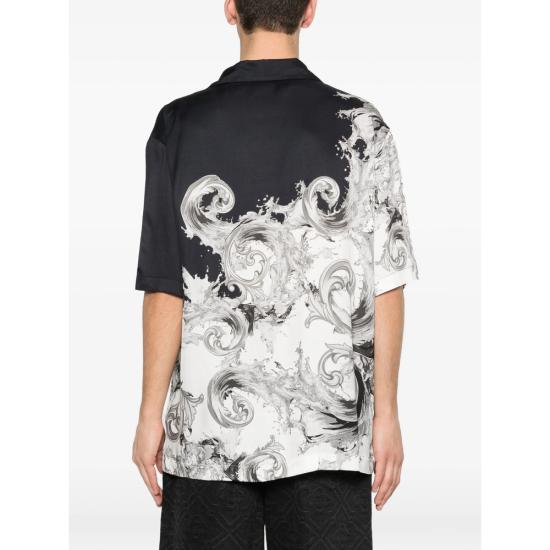 26SS 베르사체 반팔 셔츠 80GAL2BB NS786 V22 BLACK - VERSACE