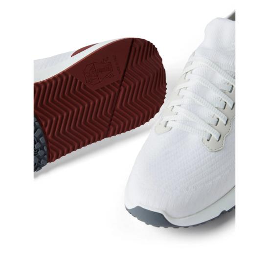 26SS 브루넬로 쿠치넬리 코튼 니트 세미 폴리쉬드 카프스킨 러너 MZUPMBO252 CJ987 WHITE - BRUNELLO CUCINELLI