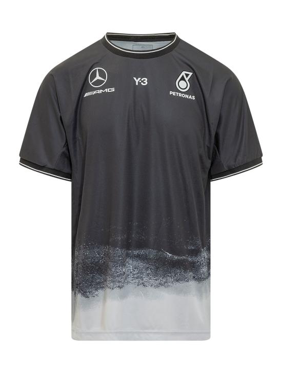 26SS Y-3 X MERCEDES AMG PETRONAS FORMULA ONE 반팔 티셔츠 KR2341 BLACK