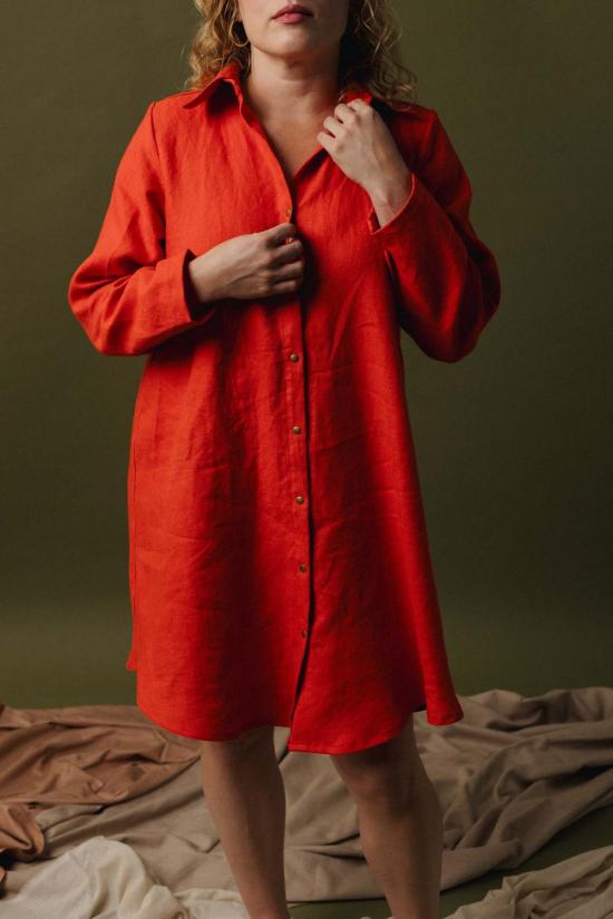  Pamut Apparel USA 숏 원피스 파무트 어패럴 USA 셀린 린넨 셔츠드레스 - OTHER BRANDS