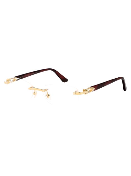 26SS 까르띠에 림리스 무테 안경 CT0318O 006 gold - CARTIER