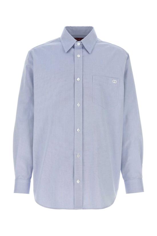 26SS 구찌 긴팔 셔츠 852704ZASM7 4910 Light Blue