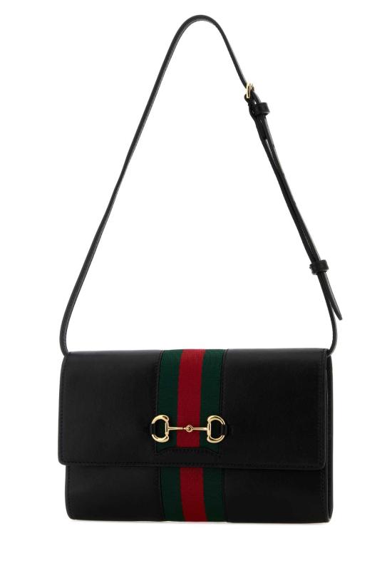 26SS 구찌 홀스빗 웹 스트랩 지갑 867120AAGOQ 1057 Black - GUCCI