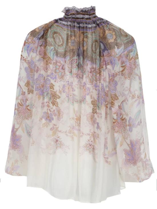  짐머만 블라우스 지머만 루나 퍼프 슬리브  멀티컬러 - ZIMMERMANN