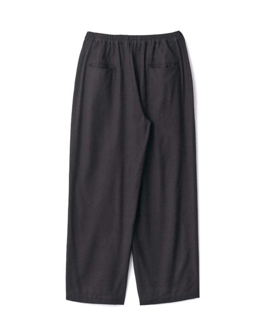  슈타인 스트레이트 팬츠 Ssstein 블랙 실크 레이온 플란넬 와이드 이지 팬츠 - SSSTEIN