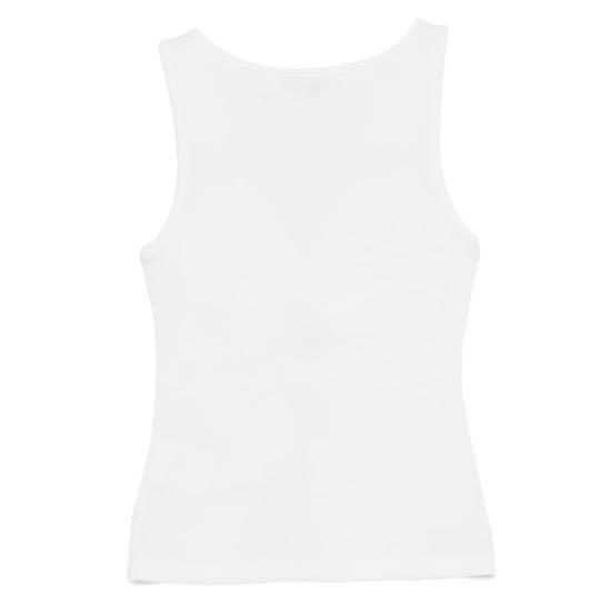  크리스토퍼에스버 민소매 티셔츠 크리스토퍼 에스버 브이넥 컷아웃 크롭 탱크탑 화이트 - CHRISTOPHER ESBER