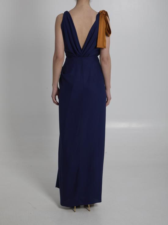 26SS 생로랑 미디 원피스 858262 BLUE - SAINT LAURENT