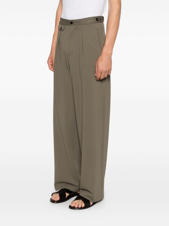 26SS 엠포리오 아르마니 스트레이트 팬츠 EM005542AF22051 U6128 Kaki - EMPORIO ARMANI