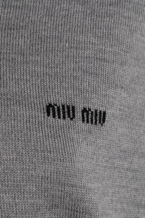 26SS 미우미우 스웨터 MML05J16WJ F0BD9 GRIGIO NERO - MIU MIU