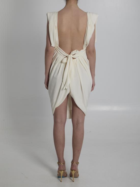 26SS 베르사체 미디 원피스 1024635 CREAM - VERSACE