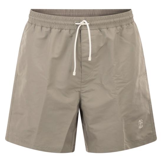 26SS 브루넬로 쿠치넬리 로고 스윔 팬츠 MW817043 KHAKI