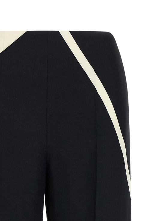 26SS 알베르타 페레티 스트레이트 팬츠 A031401511555 White Black - ALBERTA FERRETTI