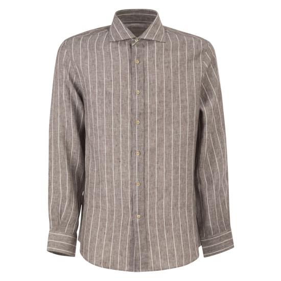 26SS 브루넬로 쿠치넬리 긴팔 셔츠 MA6860627 HAZELNUT