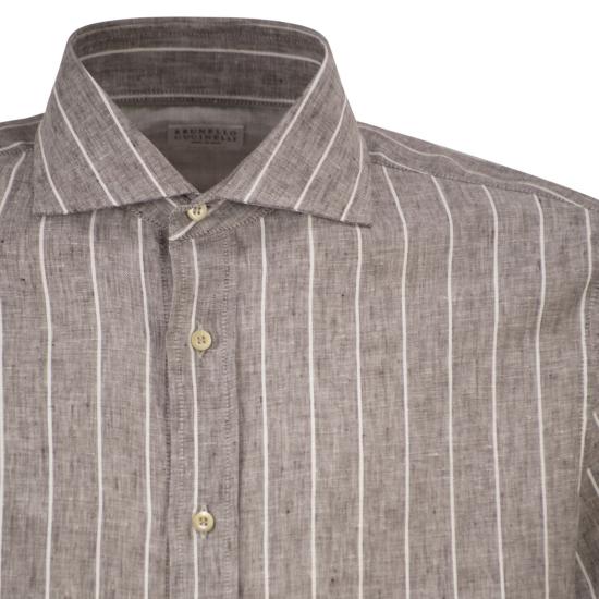 26SS 브루넬로 쿠치넬리 긴팔 셔츠 MA6860627 HAZELNUT - BRUNELLO CUCINELLI