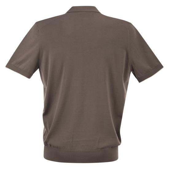 26SS 브루넬로 쿠치넬리 폴로 티셔츠 M29800145 BROWN - BRUNELLO CUCINELLI