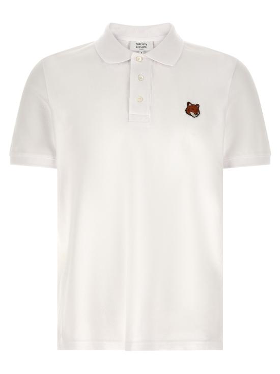 26SS 메종키츠네 폭스 헤드 레귤러 폴로 티셔츠 PM00209KP0002P100 White