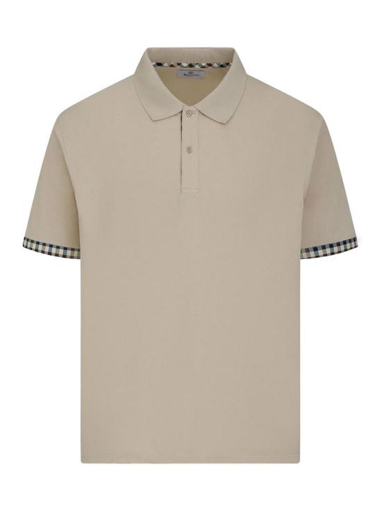 26SS AQUASCUTUM ACTIVE 반팔 티셔츠 AAB006PO0013 Beige