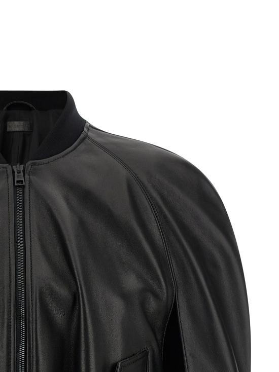 26SS 발렌시아가 가죽 자켓 872003TUS111000 Black - BALENCIAGA