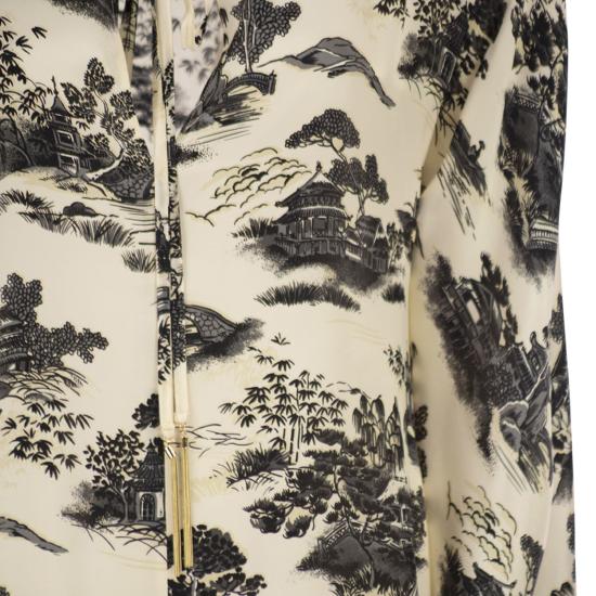 26SS 막스마라 스튜디오 미디 원피스 2616221164600 CREAM BLACK - MAX MARA STUDIO