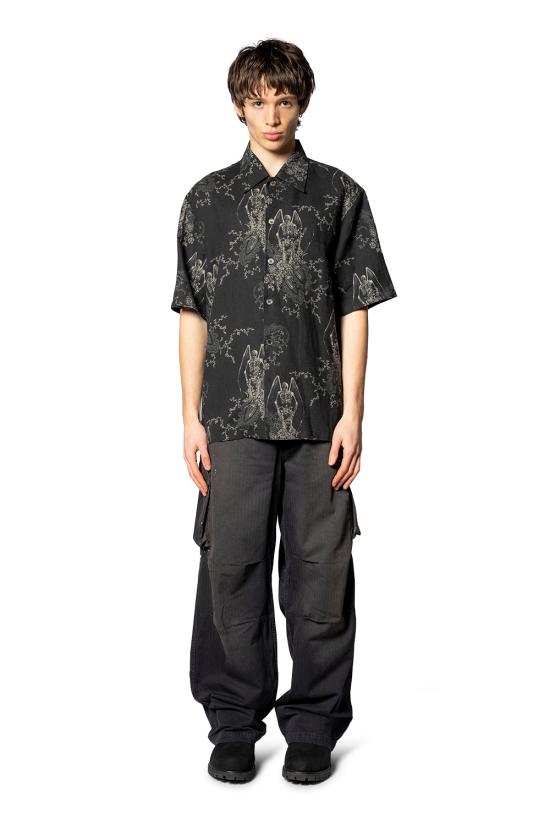 26SS 아워레가시 에브리 셔츠 숏슬리브 데스 페이즐리 프린트 M2262EDP DARK GREY DOM - OUR LEGACY