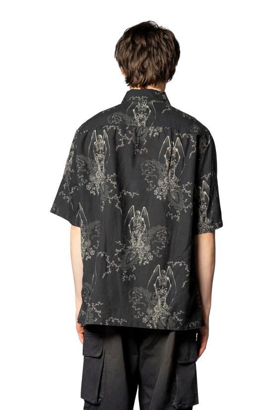 26SS 아워레가시 에브리 셔츠 숏슬리브 데스 페이즐리 프린트 M2262EDP DARK GREY DOM - OUR LEGACY