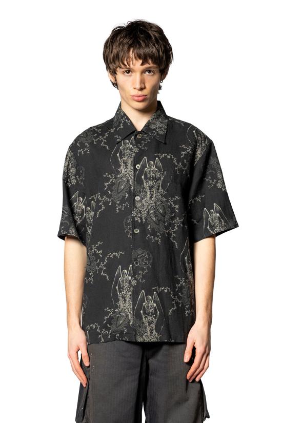 26SS 아워레가시 에브리 셔츠 숏슬리브 데스 페이즐리 프린트 M2262EDP DARK GREY DOM