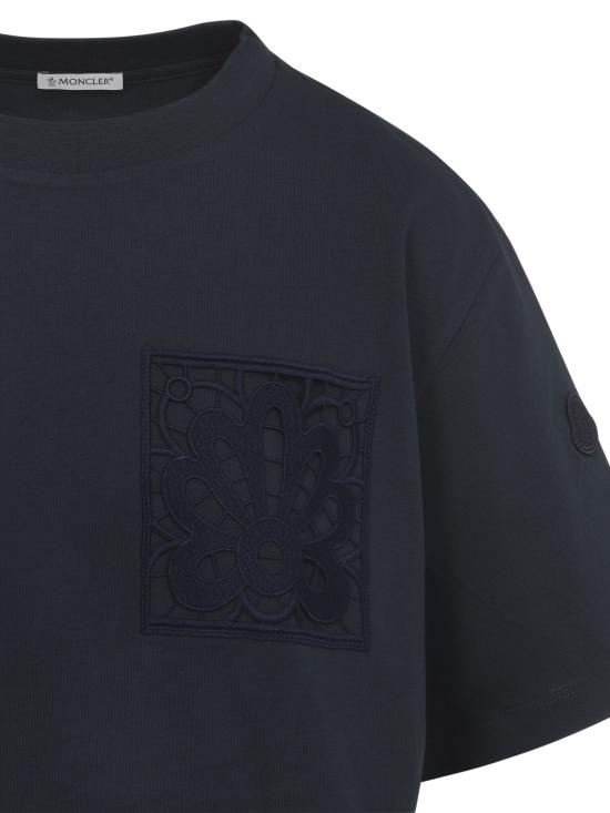 26SS 몽클레어 반팔 티셔츠 L10938C00044 89B8U742 Blue - MONCLER